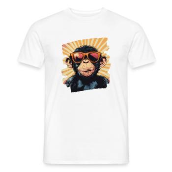 Singe - T-shirt homme - blanc - Devant - AI Model Male 178 dark (178cm)