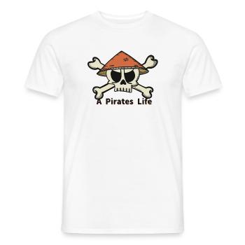 Un logo de Pirates Life - T-shirt homme - blanc - Devant - AI Model Male 178 dark (178cm)