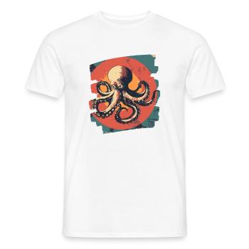 Pieuvre Pieuvre - T-shirt homme - blanc - Devant - AI Model Male 178 dark (178cm)