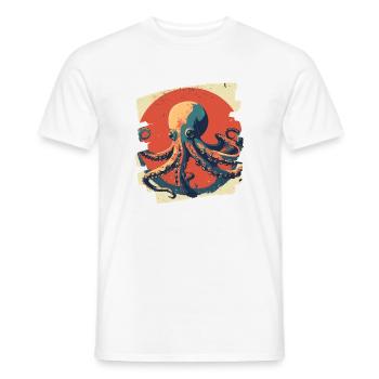Pieuvre Pieuvre - T-shirt homme - blanc - Devant - AI Model Male 178 dark (178cm)