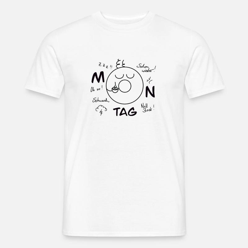 Montag Blues - Männer T-Shirt - Weiß