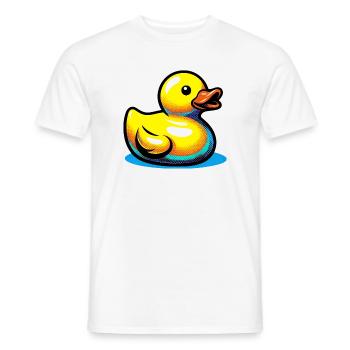 Ente Ente Ente Ente Ente - Männer T-Shirt - Weiß - Vorne - AI Model Male 178 dark (178cm)