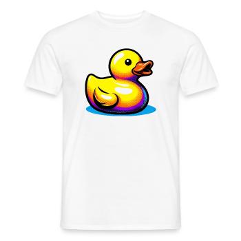 Ente Ente Ente Ente Ente - Männer T-Shirt - Weiß - Vorne - AI Model Male 178 dark (178cm)