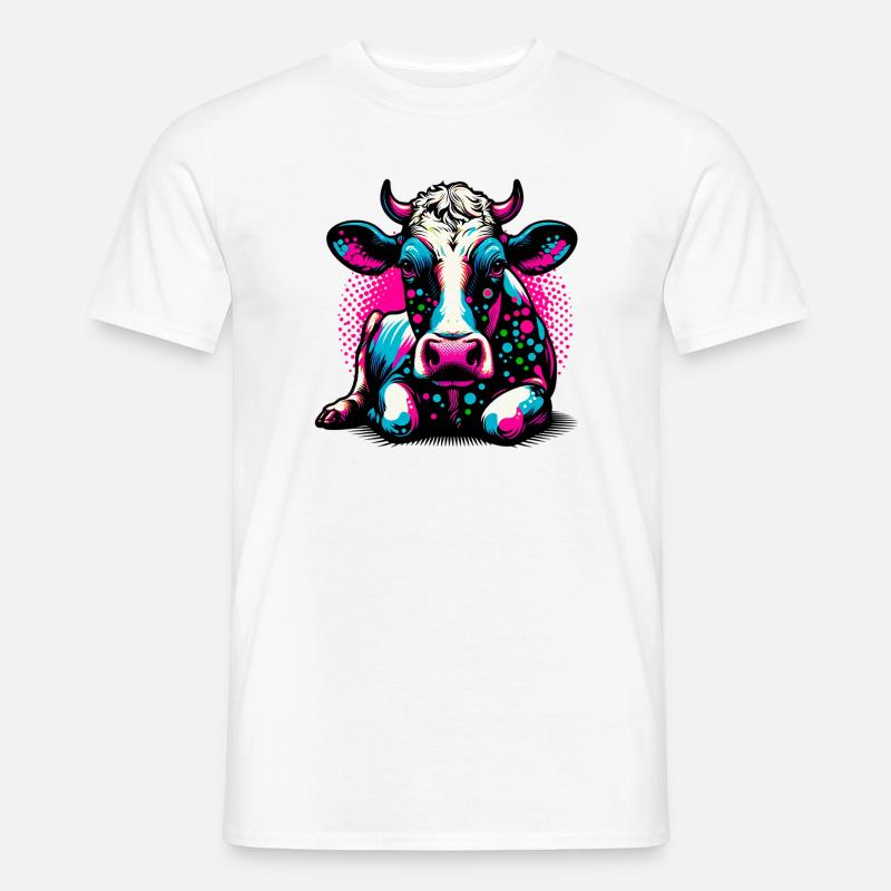 Kuh - Männer T-Shirt - Weiß