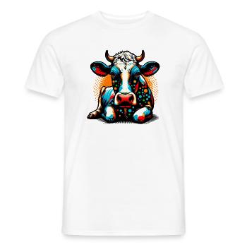 Vache - T-shirt homme - blanc - Devant - AI Model Male 178 dark (178cm)
