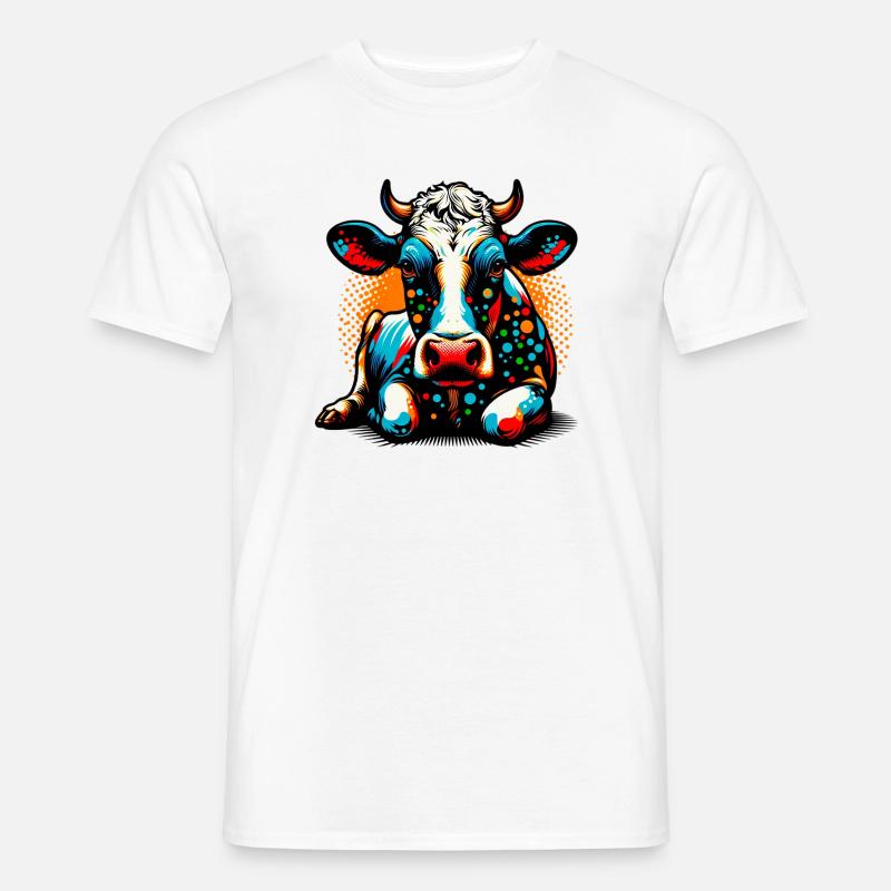 Kuh - Männer T-Shirt - Weiß