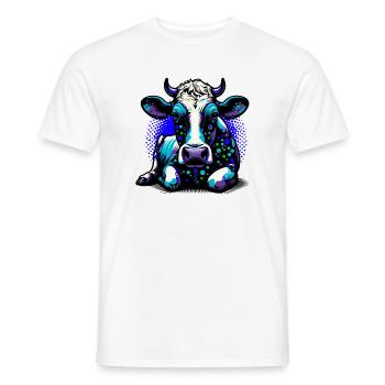 Mucca - T-shirt uomo - bianco - Fronte - AI Model Male 178 dark (178cm)