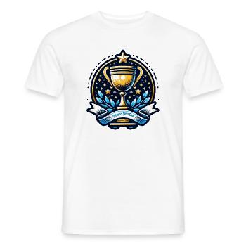 World's Best Dad Trophy Design - Männer T-Shirt - Weiß - Vorne - AI Model Male 178 dark (178cm)