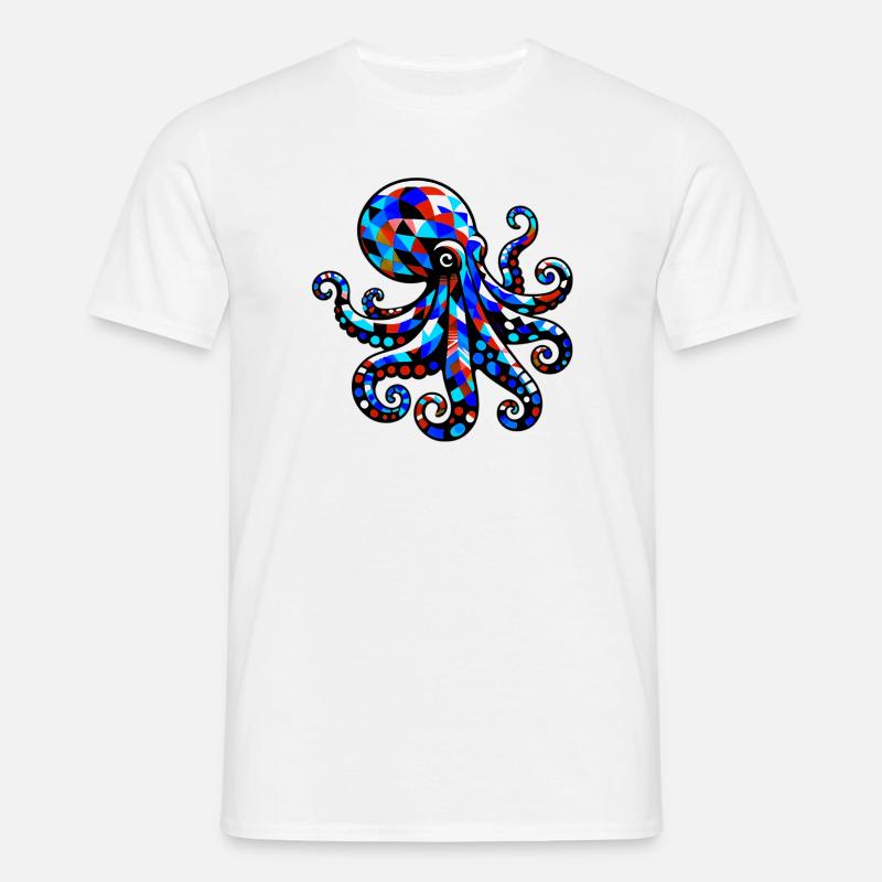 Krake - Männer T-Shirt - Weiß