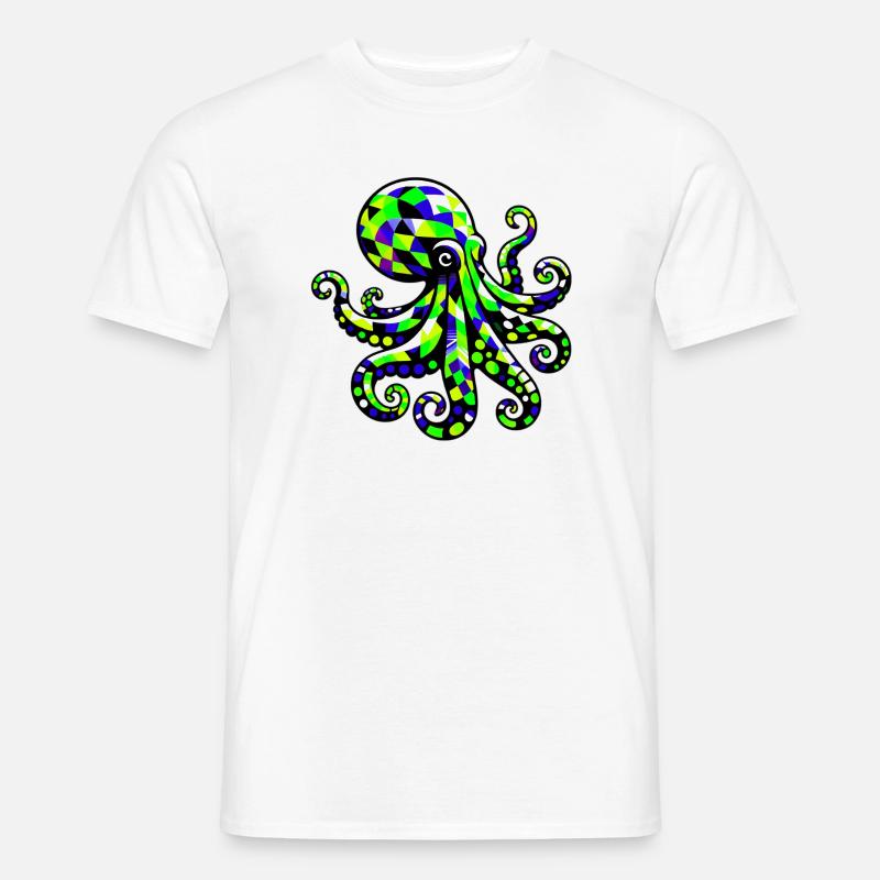 Krake - Männer T-Shirt - Weiß