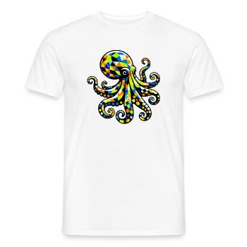 Pieuvre - T-shirt homme - blanc - Devant - AI Model Male 178 dark (178cm)