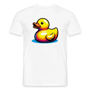 Ente Ente Ente Ente Ente - Männer T-Shirt - Weiß - Vorne - AI Model Male 178 dark (178cm)