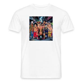Street Gang - Manga Stil 2 - Männer T-Shirt - Weiß - Vorne - AI Model Male 178 dark (178cm)