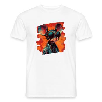 Maus Retro - Männer T-Shirt - Weiß - Vorne - AI Model Male 178 dark (178cm)