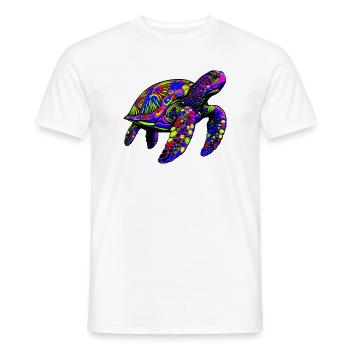 Sea turtle - Men's T-Shirt - white - Front - AI Model Male 178 dark (178cm)