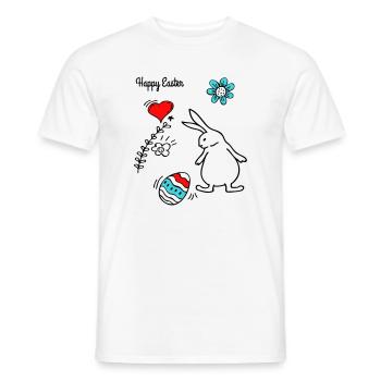 Joyeuses Pâques - T-shirt homme - blanc - Devant - AI Model Male 178 dark (178cm)
