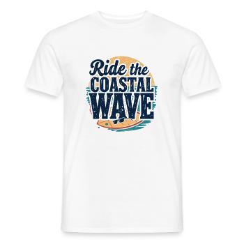 Surfing Surfing Beach Holidays Coast Sea - Men's T-Shirt - white - Front - AI Model Male 178 dark (178cm)