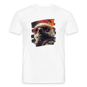 Sloth - Men's T-Shirt - white - Front - AI Model Male 178 dark (178cm)