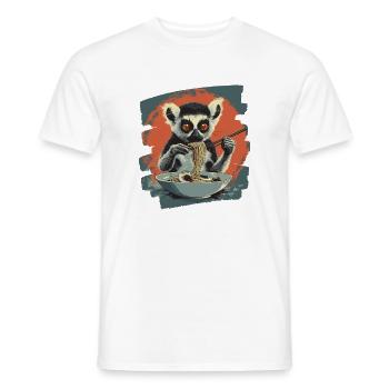 Lemur Ramen Retro - Männer T-Shirt - Weiß - Vorne - AI Model Male 178 dark (178cm)