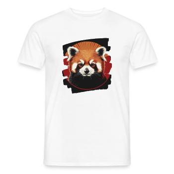 Petit panda - T-shirt homme - blanc - Devant - AI Model Male 178 dark (178cm)