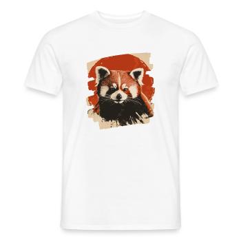 Petit panda - T-shirt homme - blanc - Devant - AI Model Male 178 dark (178cm)