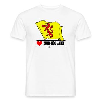 Drapeau Hollande-Méridionale coeur HOLLANDE-MÉRIDIONALE - T-shirt homme - blanc - Devant - AI Model Male 178 dark (178cm)