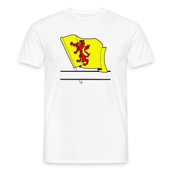 Flagge Südholland Textbanner - Männer T-Shirt - Weiß - Vorne - AI Model Male 178 dark (178cm)