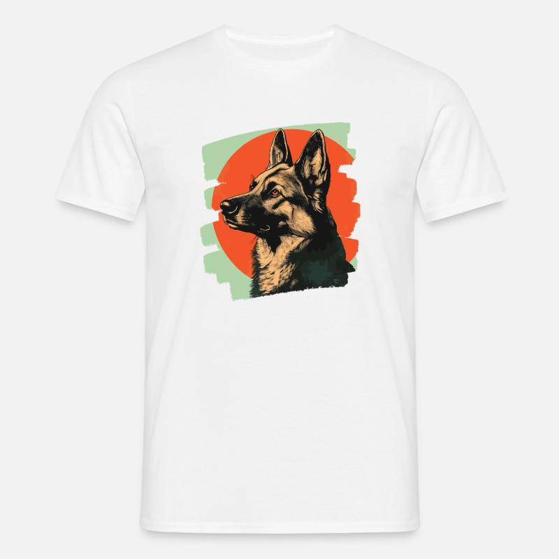Schäferhund - Männer T-Shirt - Weiß
