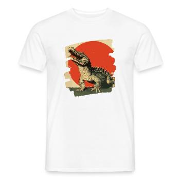 Krokodil - Männer T-Shirt - Weiß - Vorne - AI Model Male 178 dark (178cm)