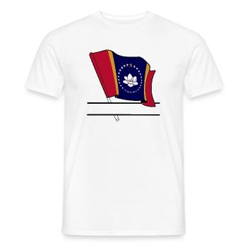 Flag Mississippi text banner - Men's T-Shirt - white - Front - AI Model Male 178 dark (178cm)