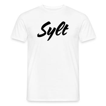 Sylt - T-shirt homme - blanc - Devant - AI Model Male 178 dark (178cm)