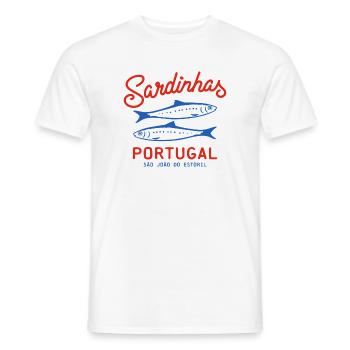 Sardines Canned Sardinhas Portugal - Men's T-Shirt - white - Front - AI Model Male 178 dark (178cm)