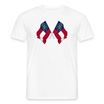 Deux drapeaux traversaient la Géorgie - T-shirt homme - blanc - Devant - AI Model Male 178 dark (178cm)