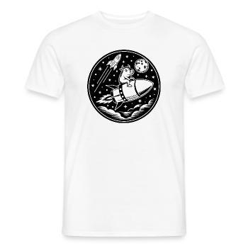 Bullrun Stock Exchange Shares Crypto Bitcoin - Men's T-Shirt - white - Front - AI Model Male 178 dark (178cm)