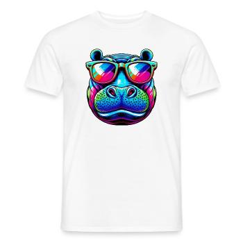 Hippopotame - T-shirt homme - blanc - Devant - AI Model Male 178 dark (178cm)