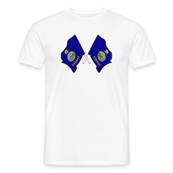 Deux drapeaux ont traversé le Kansas - T-shirt homme - blanc - Devant - AI Model Male 178 dark (178cm)