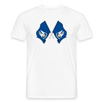 Deux drapeaux ont traversé Lousiane - T-shirt homme - blanc - Devant - AI Model Male 178 dark (178cm)