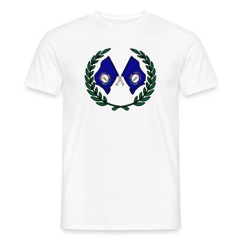Flags USA Kentucky in laurel wreath - Men's T-Shirt - white - Front - AI Model Male 178 dark (178cm)