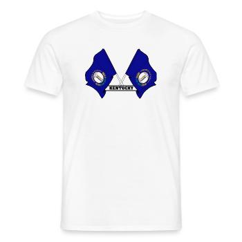 Zwei Flaggen mit dem Text KENTUCKY - Männer T-Shirt - Weiß - Vorne - AI Model Male 178 dark (178cm)
