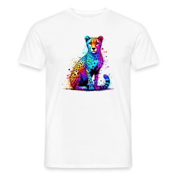 Guépard - T-shirt homme - blanc - Devant - AI Model Male 178 dark (178cm)