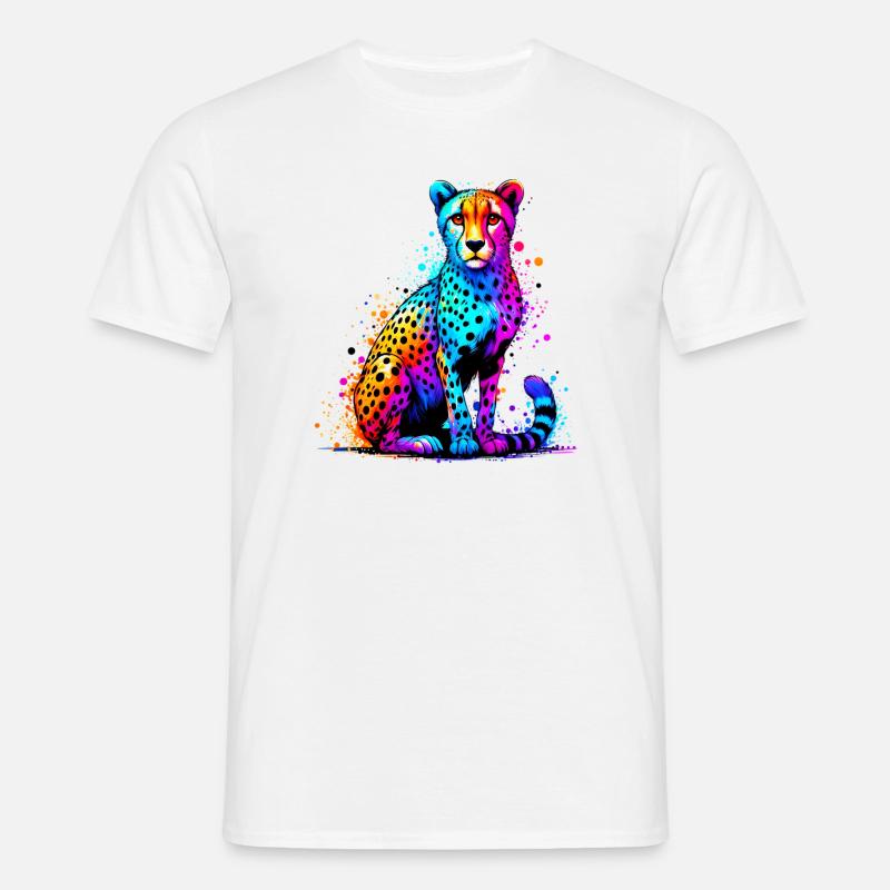 Gepard - Männer T-Shirt - Weiß