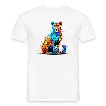 Gepard - Männer T-Shirt - Weiß - Vorne - AI Model Male 178 dark (178cm)