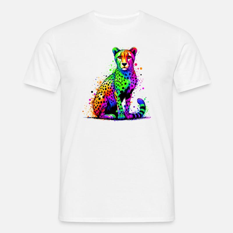 Gepard - Männer T-Shirt - Weiß