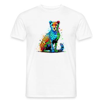 Gepard - Männer T-Shirt - Weiß - Vorne - AI Model Male 178 dark (178cm)