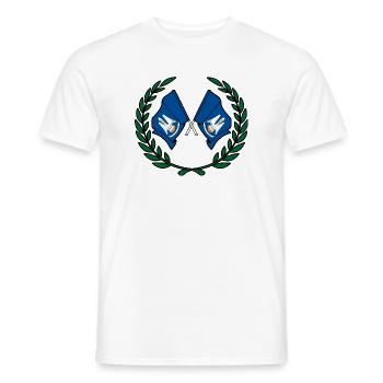 Fahnen USA Lousiane im Lorbeerkranz - Männer T-Shirt - Weiß - Vorne - AI Model Male 178 dark (178cm)