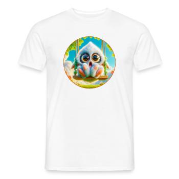 Cute cuddly monster - Men's T-Shirt - white - Front - AI Model Male 178 dark (178cm)