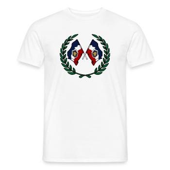 Flaggen USA Utah im Lorbeerkranz - Männer T-Shirt - Weiß - Vorne - AI Model Male 178 dark (178cm)