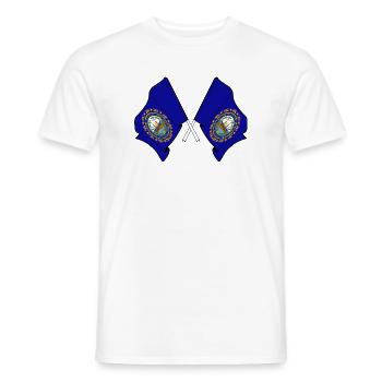 Deux drapeaux ont traversé le New Hampshire - T-shirt homme - blanc - Devant - AI Model Male 178 dark (178cm)