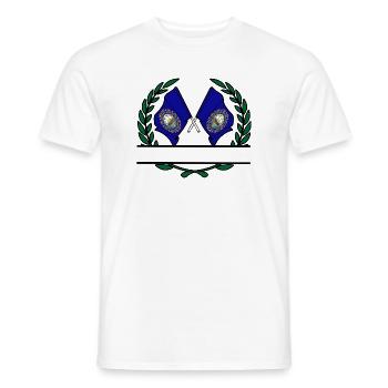 Drapeaux USA New Hampshire couronne de laurier bannière - T-shirt homme - blanc - Devant - AI Model Male 178 dark (178cm)