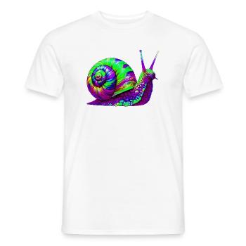 Escargot - T-shirt homme - blanc - Devant - AI Model Male 178 dark (178cm)